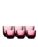 Fellow Pirch Espresso Glass 6 Pack—short, round glasses with flavor-enhancing design.